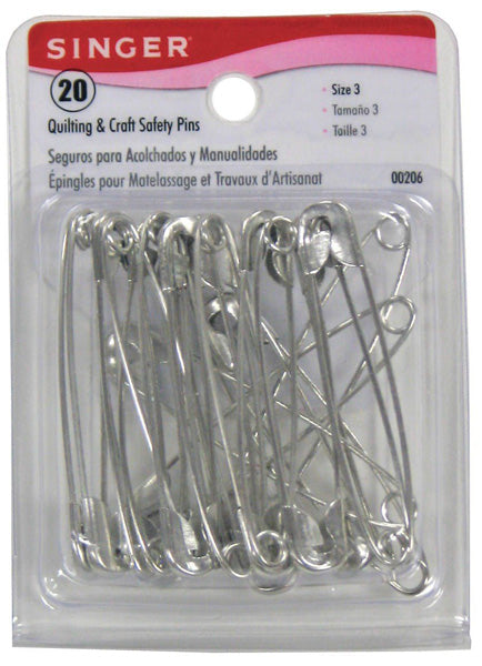 SINGER - Quilting & Craft Safety Pins Size 3 - 20 Pins on Sale