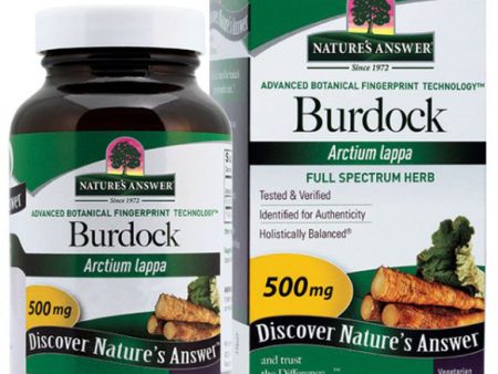 NATURE S ANSWER - Burdock Root 500 mg - 90 Vegetarian Capsules Cheap