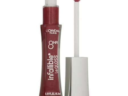 L OREAL - Infallible 8HR Le Gloss 240 Glistening Berry - 0.21 fl. oz. (6.3 ml) Fashion