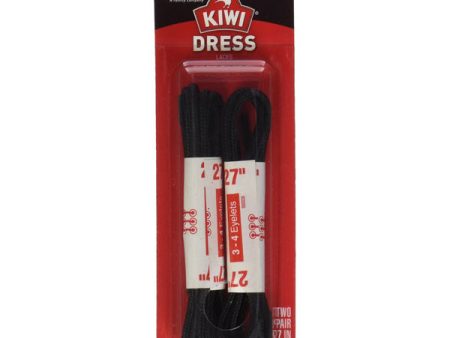 KIWI - Dress Laces Waxed Round Black 27  - 1 Pair Sale