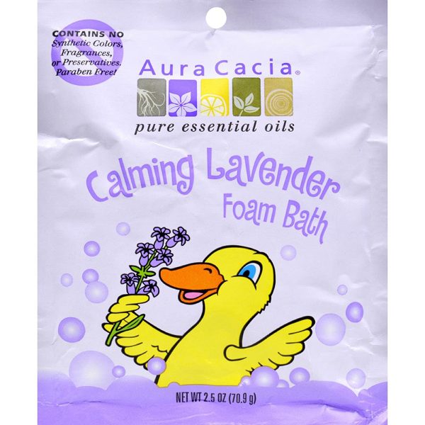 AURA CACIA - Calming Lavender Foam Bath for Kids - 2.5 fl. oz. (70.9 g) For Discount