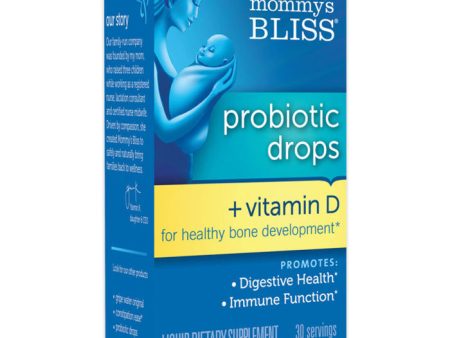 MOMMYS BLISS - Probiotic Drops + Vitamin D - 0.34 fl. oz. (10 ml) Online