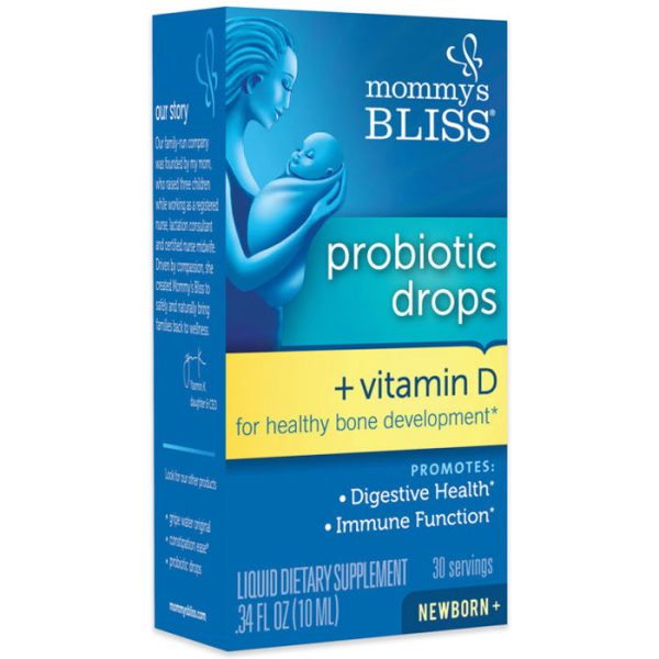 MOMMYS BLISS - Probiotic Drops + Vitamin D - 0.34 fl. oz. (10 ml) Online