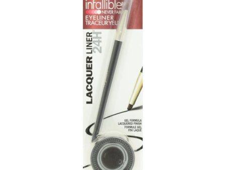 L OREAL - Infallible Lacquer Eyeliner 24H Blackest Black - 0.08 oz. (2.3 g) For Sale