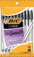 BIC - Cristal Xtra Smooth Ball Pen Medium Point Black - 10 Pack on Sale